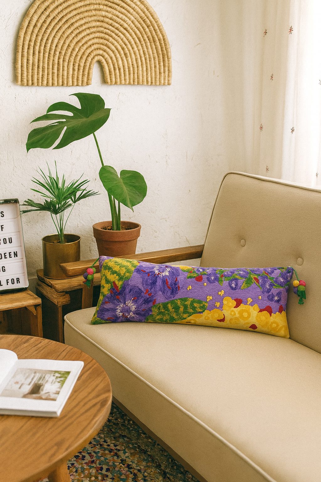 Floral Symphony Pillow
